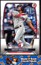 Oscar Gonzalez 2023 Bowman #62 Cleveland Guardians Rookie RC