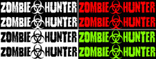 Zombie Hunter Bio Hazard Distressed Decal Sticker Halloween Suv Car Window Vinyl