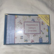 VTG Happiness is being a Grandma 4 x 6 Photo Album Sealed Gift Box Holds 20