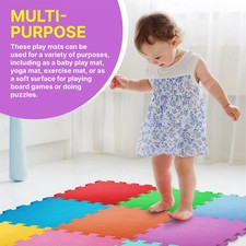Interlocking Floor Mats Wood Grain Foam Puzzle Play Mats 16-Piece