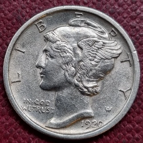 1920 Mercury Dime 10c High Grade AU - UNC #94155