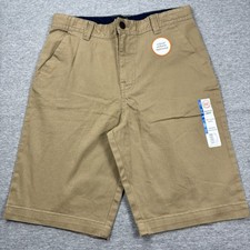 Wonder Nation Boys Uniform Shorts Khakis Size 18 Flat Front Adjustable Waist