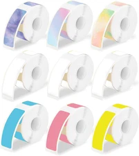 9 Rolls Colored D30 Label Tape, 1440 Pcs 12 X 40Mm Label Maker Tapes for Phomemo