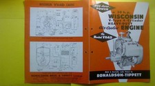 1963 VINTAGE WISCONSIN 30 hp. VH4D Stationary Engine - ORIGINAL SALES BROCHURE