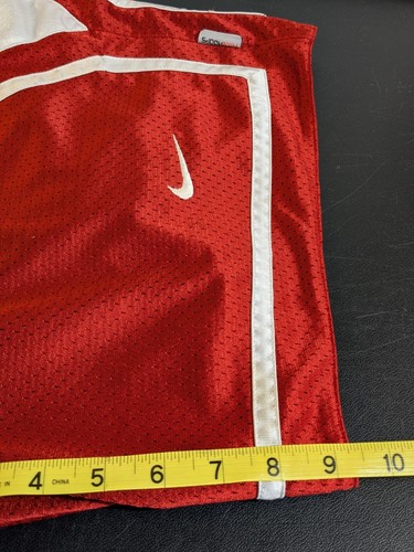VTG Nike Shorts Red Mesh Mens Size XL Basketball Shiny Sides 2000s Y2k Gym 56323 - Picture 18 of 22