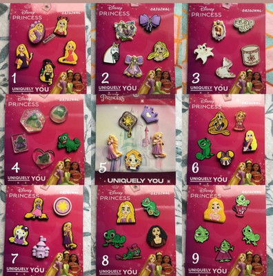 Handmade 5 10 pack Rapunzel Tangled pascal shoe charms set