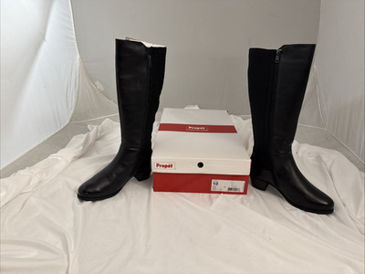 NIB Womens Propet Talise Tall Boots  in Black - Size 10