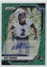 2024 Panini Prizm Rookies Green Scope 39/75 Nate Wiggins #380 Auto 05jo