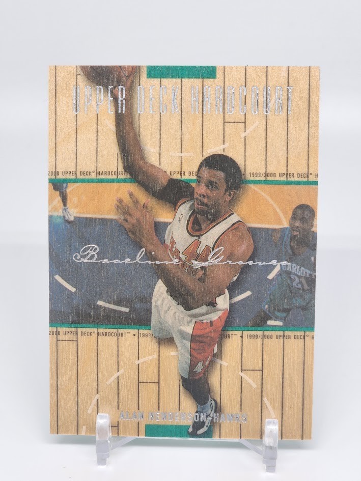 1999-00 UD Hardcourt Baseline Grooves Silver #2 Alan Henderson /50 Atlanta Hawks