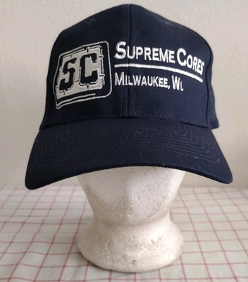 #ad #ad Supreme Cores SC Milwaukee Wisconsin Cap Hat Blue Adjustable Embroidered $32.00