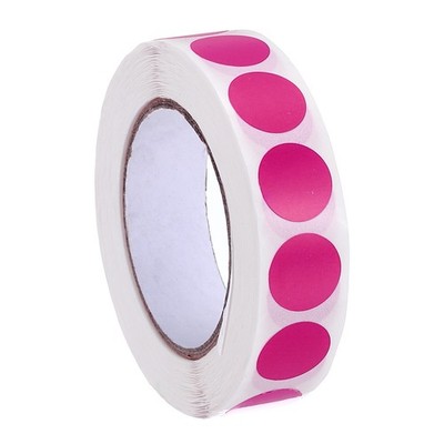 1000Pcs 1/2'' Colored Dot Stickers Adhesive Color Coding Label, Fluorescent Pink