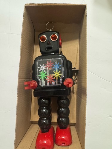High-Wheel Roboter Aufzieh Blechspielzeug mit Funkenaktion (41995 Close My) - Bild 2 von 6