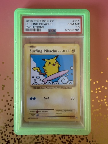 Surfing Pikachu graded PSA 10 for sale on eBay