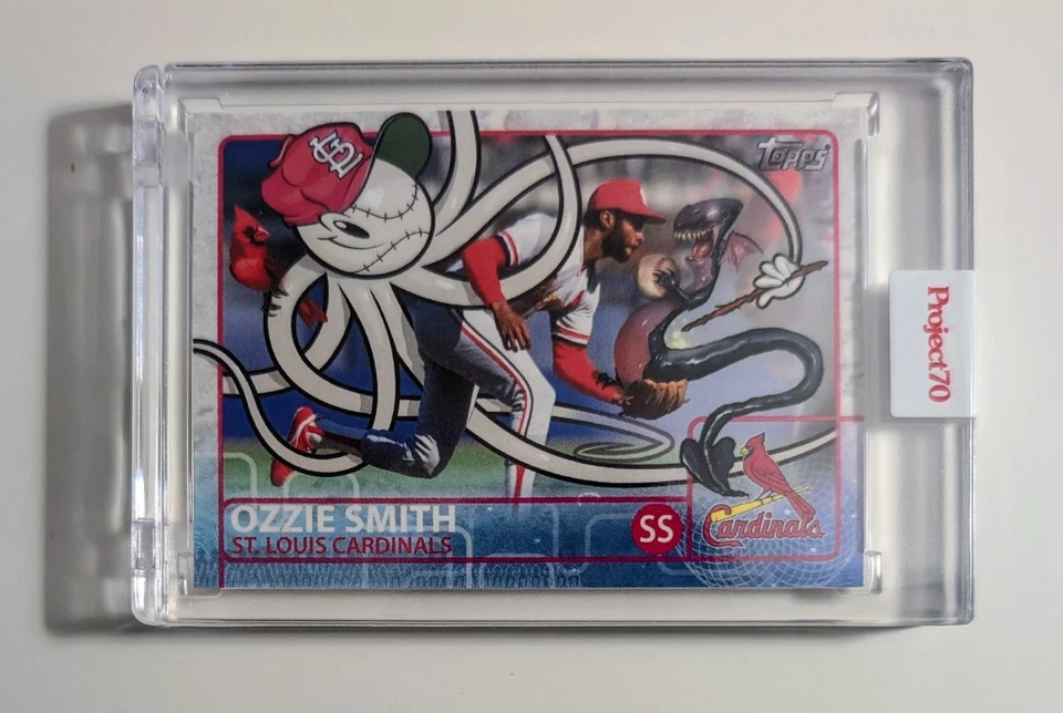 Topps Project 70 Shohei Ohtani by Oldmanalan /1499 & Ozzie Smith by Craola /1653 - Image 4 of 4