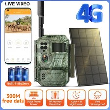 Solar Trail Camera with SIM Card Wildlife Hunting Game Cam Night vision Outdoor