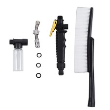 Hochdruck Autowaschdüsen Set mit Softbürste und Schaumflasche, langer Stiel