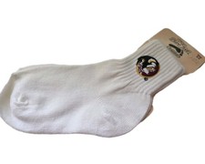 For Bare Feet Kids Size 6-8 White Socks FSU Florida State Seminoles Noles