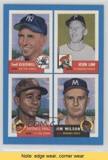1992 Archives Bazooka Quadracard Satchel Paige Ewell Blackwell Vern Law READ 0q3