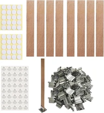 230 PCS Wooden Candle Wicks for Making 0.5mm 230 pcs 5.1*0.5*0.02in