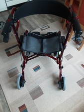 Rollator mit Umkehrfunktion zum Rollstuhl. Fast NEU! Weinrot