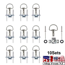Motorcycle Race Fasteners Quick Release D-Ring 1/4 Turn Race Fairing Rivet  17mm