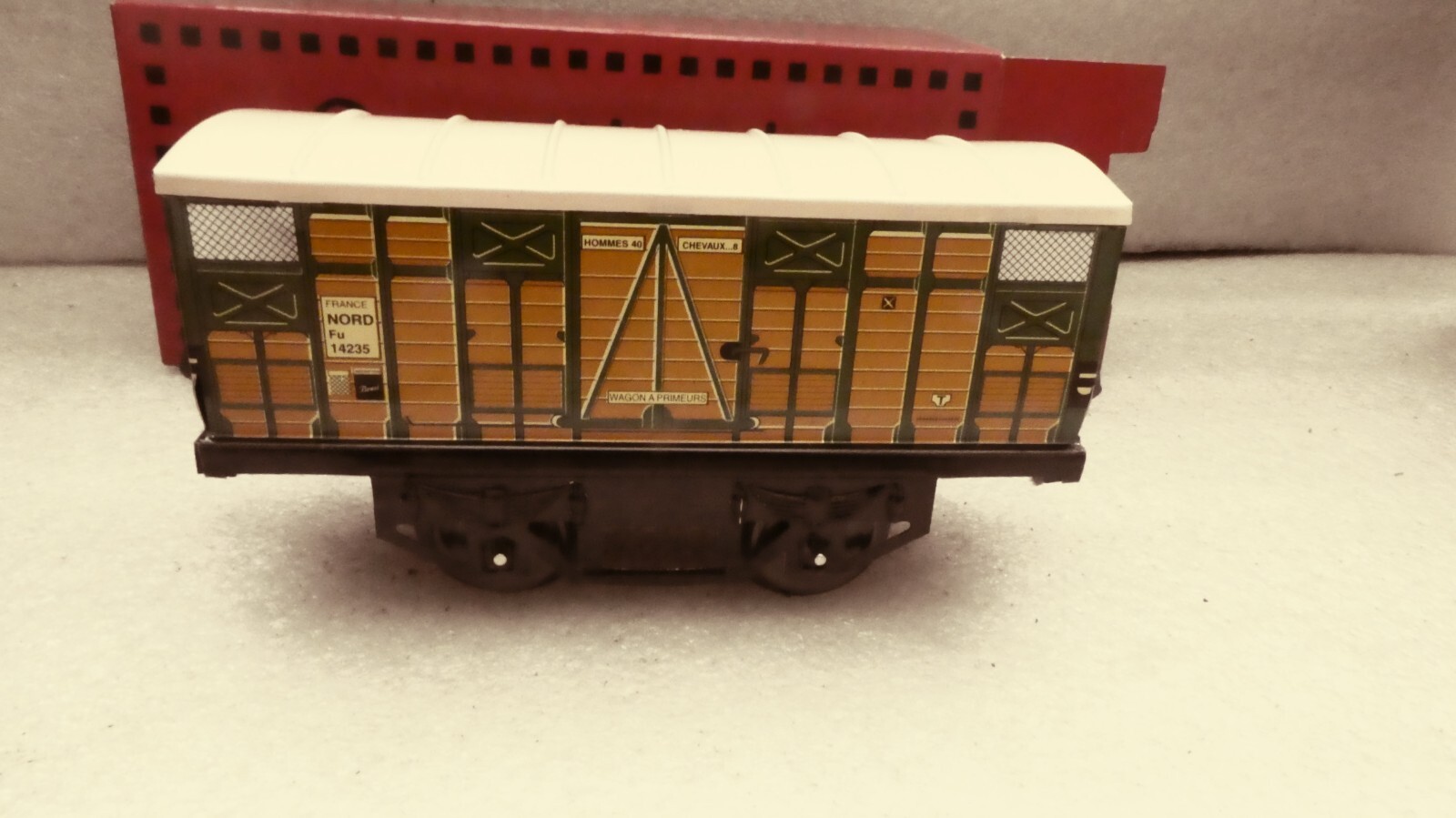 Train échelle O - HORNBY WAGON BESTIAUX / jouet ancien