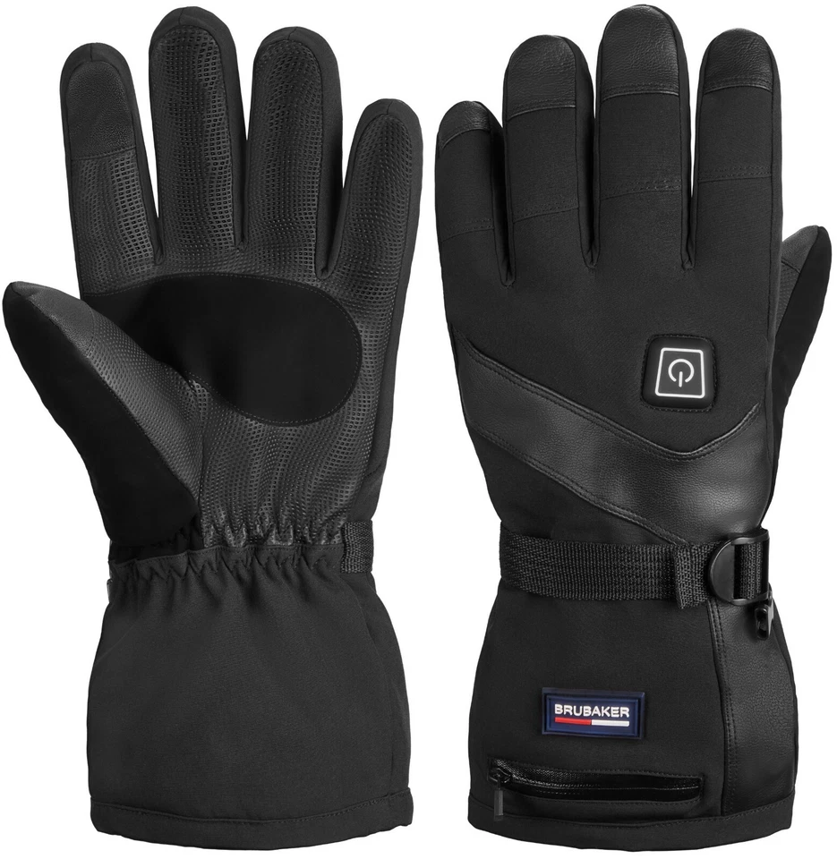 BRUBAKER Beheizbare Ski Snowboard Winter Handschuhe Wasserdicht Akku Temp Regler - Bild 2 von 4