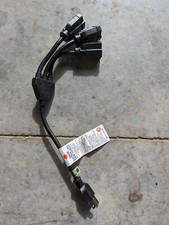 18 Inch Power Extension Cord 3 Way Splitter- 1 to 3 Splitter Outlet Power Cable