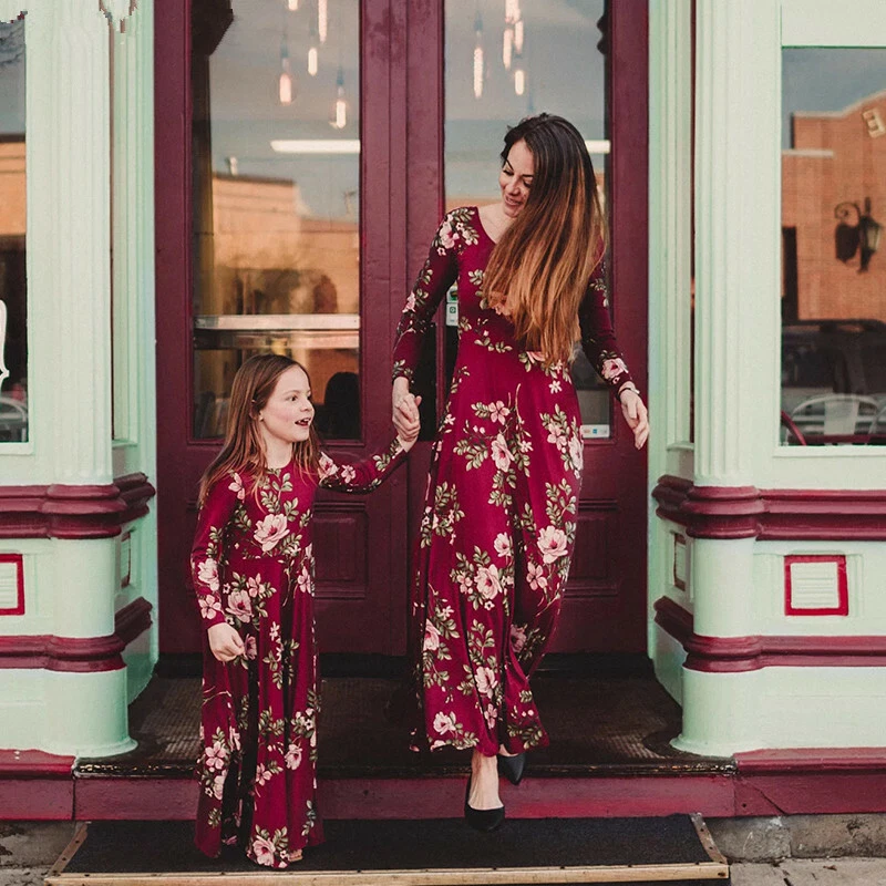 mom daughter matching dresses