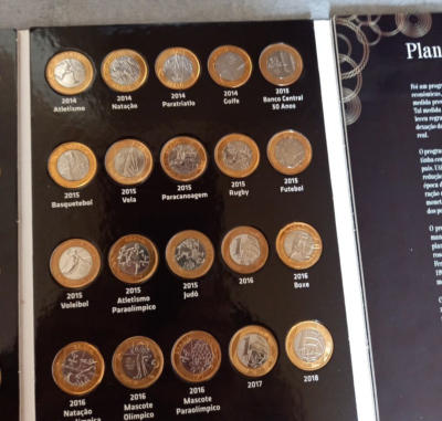 Brazil Coin Full Album -1998 to 2025 -All 1 Real Commemorative