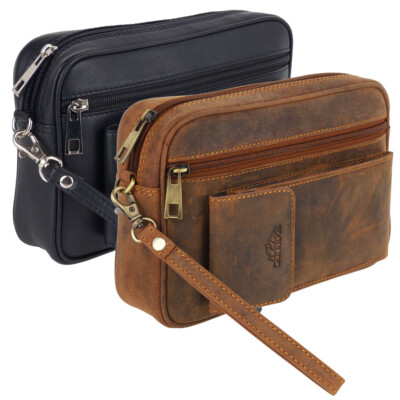 Oakridge Leder Herren Handgelenk oder Gürteltasche Organizer Reise