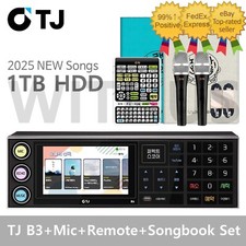 TJ Media B3 Karaoke Machine System 1TB Wired Mic Remote SongBook Korean Foreign 
