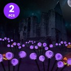 2PACK Solar Halloween Lights LED Scary Eyeballs Light for Home Party Decorations