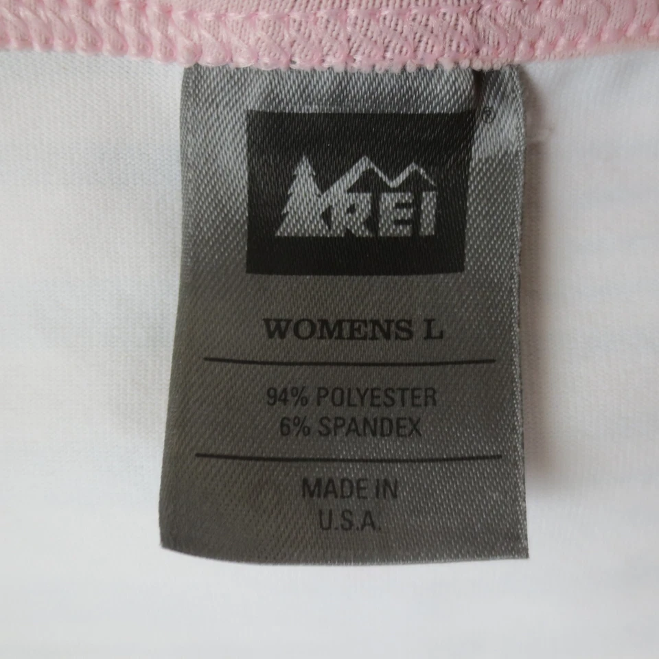 Top deportivo REI para mujer grande rosa geométrico sin mangas pulóver hecho en EE. UU. Foto 4 de 4