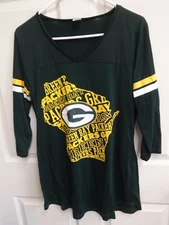 Vintage NFL Team Green Bay Packers Women's Sleepwear Top Shirt Women M
