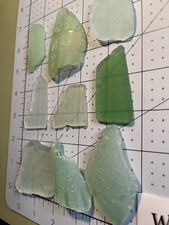 W 1205 Genuine Surf Tumbled Sea Glass/ Light color Frosted Beach Glass