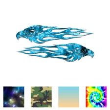 Pair of Eagle Flames - Vinyl Decal Sticker - Multiple Patterns & Sizes - ebn246