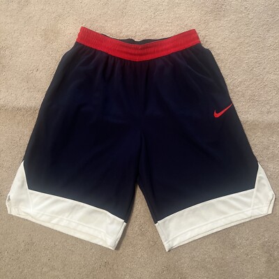 Nike Dri-FIT Icon Blue White and Red Men's Basketball Shorts Size Large  - Main Image