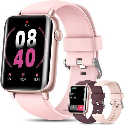 Smartwatch Damen mit Telefonfunktion Armbanduhr Watch iPhone Samsung Huawei Tab