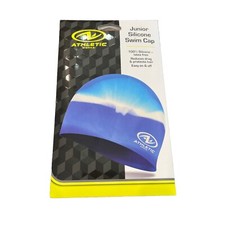 Athletic Works Junior 100 Silicone Swim Cap Blue