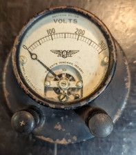 Jewell Pattern No. 139 Voltmeter 1930's Art Deco