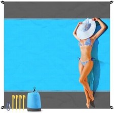 Beach Blanket Sandproof Oversized, 79'' 83'' Extra Large Beach Mat, Portable P
