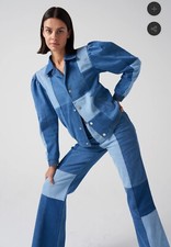 Seventy Mochi Organic Cotton, Lilly Patched Vintage Indigo M -£110 On Website!