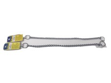 New Titan Chrome Steel Chain Dog Collar Choose Size and Fine or Medium