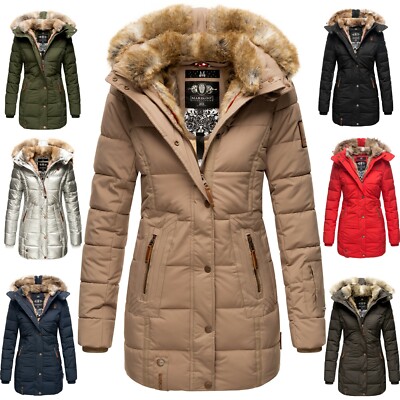 Marikoo Damen Winterjacke GefÃ¼ttert Marikoo Damen Winterjacke