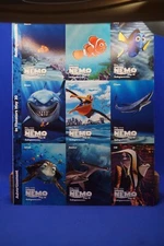 Pixar 2003 FINDING NEMO Uncut Sheet of 9 Promotional Ad Cards !