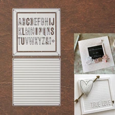 Make Your Own Letter Board Cutting Dies – Square Frame Alphabet Punctuation