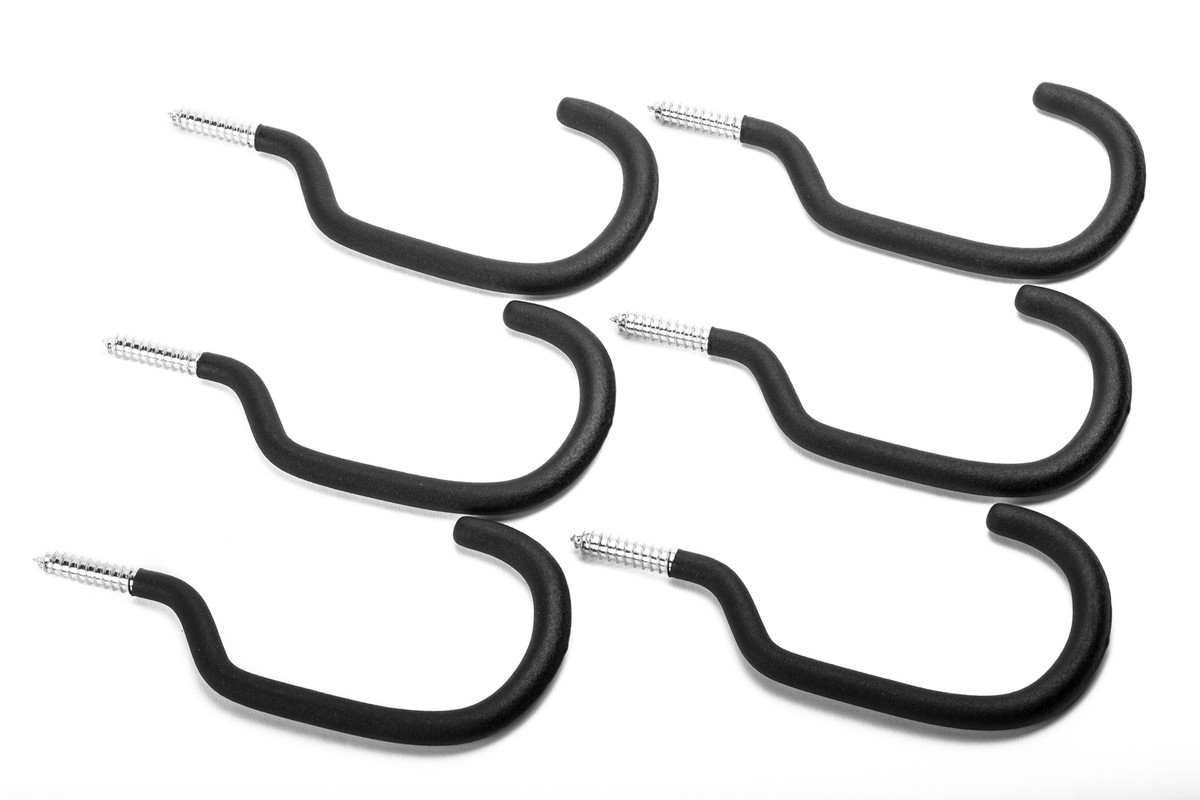 Presa Heavy Duty Bike Rack Hook Set, Black, 6-Pack UK