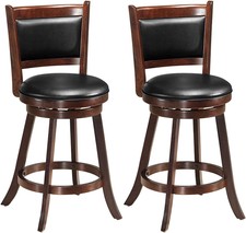 Bar Stools Set of 2, 360 Degree Swivel, Swivel Seat Counter Height Bar Stool
