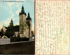 St Marys Church Willimantic Connecticut CT Postcard